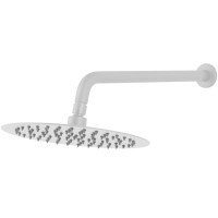 Душевая лейка круглая тропическая FDesign Inula FD8-513-33 White