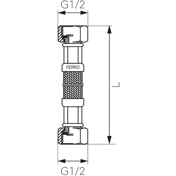 Racord flexibil Ferro PWS5 1/2