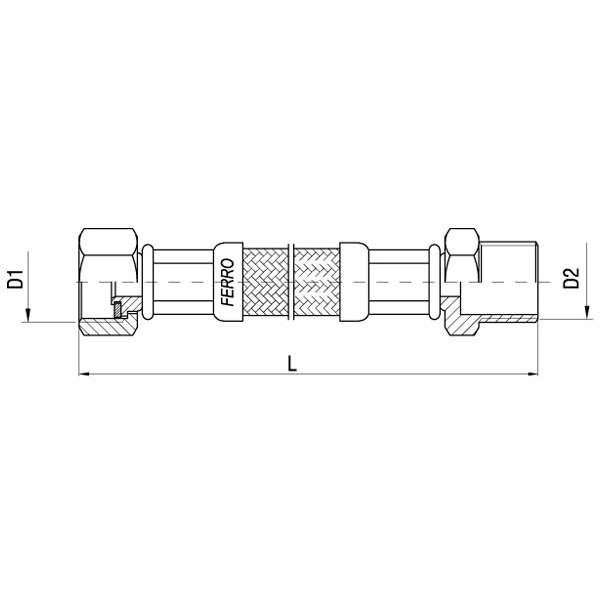 Racord flexibil Ferro PWS31 1/2