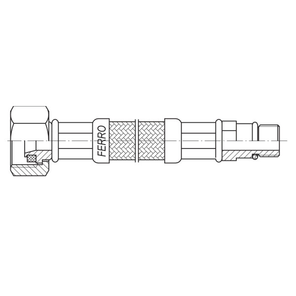 Racord flexibil Ferro WBS86 M3/8-F1/2 