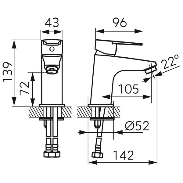 Baterie lavoar Ferro Ritto BTR2