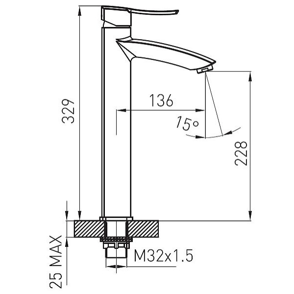 Baterie lavoar Ferro Florence BFL2LVL