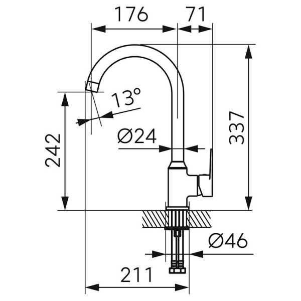 Baterie bucatarie Ferro Ritto BTR4