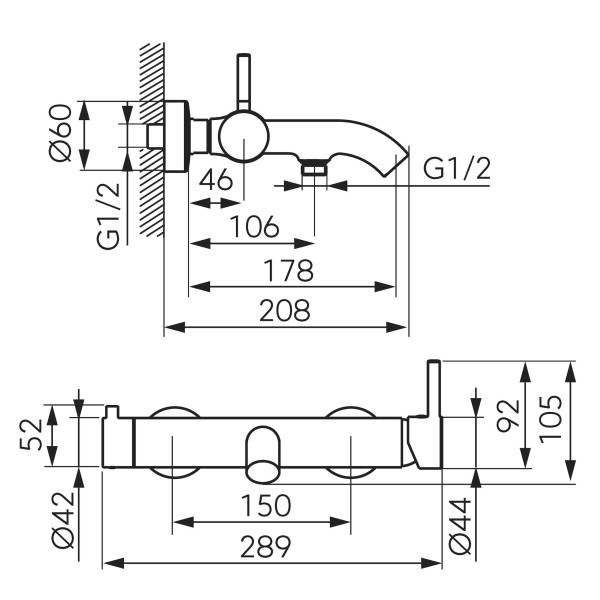 Baterie pentru cada Ferro Ciriculus BCK11GM