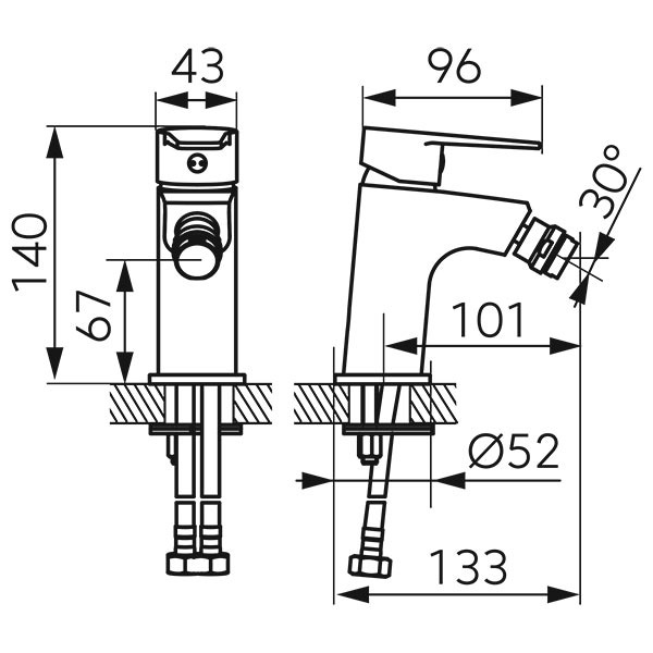 Baterie pentru bideu Ferro Ritto BTR6