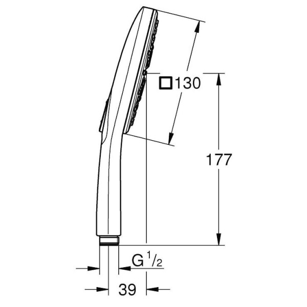 Dus de mana Grohe Rainshower Cube 26582DA0