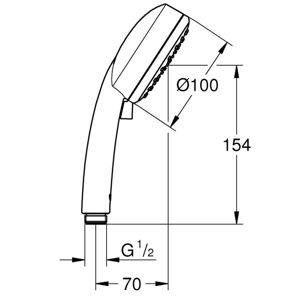 Лейка для ручного душа Grohe Tempesta Cosmopolitan 2757120E