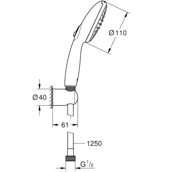 Set de dus Grohe Tempesta 2779930E