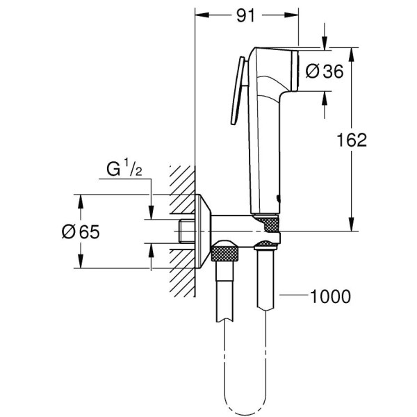 Set dus igienic Grohe Tempesta-F Trigger 26358000