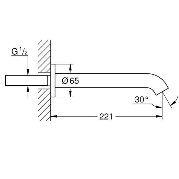 Pipa pentru cada Grohe Essence 13449DC1