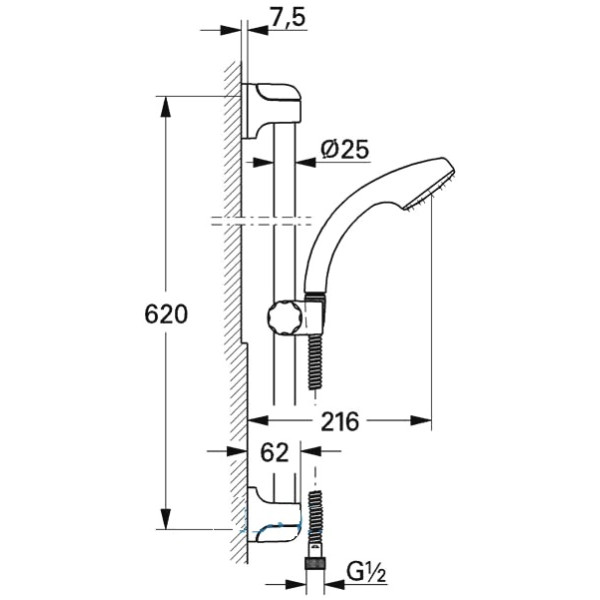 Set de dus Grohe Relexa Plus Solo 28892000