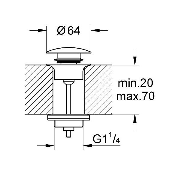 Ventil de scurgere Grohe 65807DL0