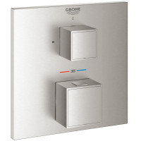 Baterie pentru dus Grohe Grohtherm Cube Supersteel