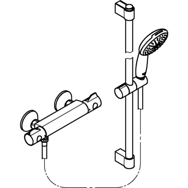Baterie pentru dus Grohe Grohtherm 34565002