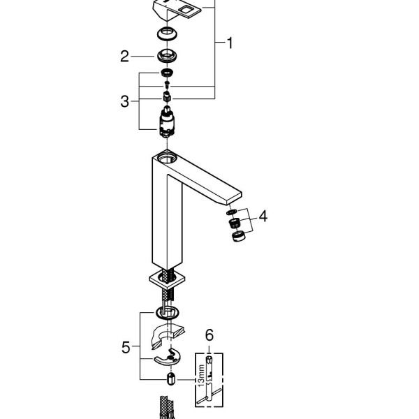 Baterie lavoar Grohe Eurocube 23406AL0