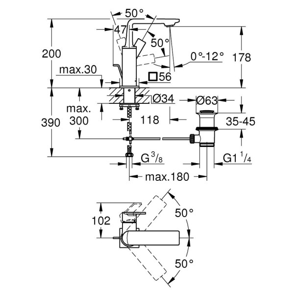 Baterie lavoar Grohe Allure 32757DL1