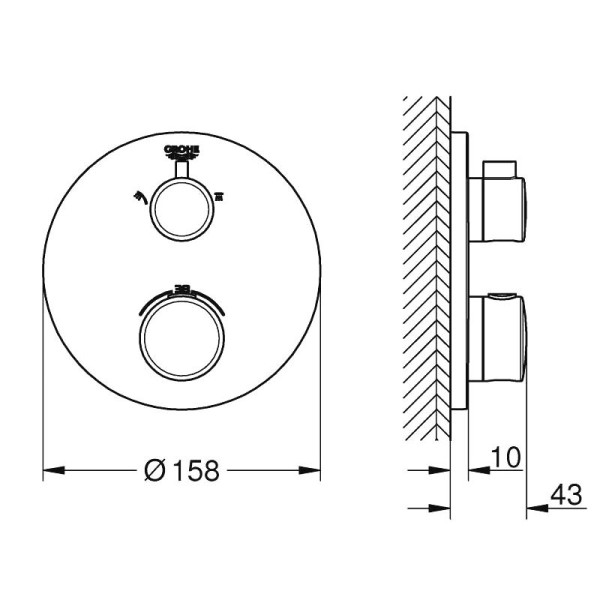 Смеситель для душа Grohe Grohtherm 1022082430