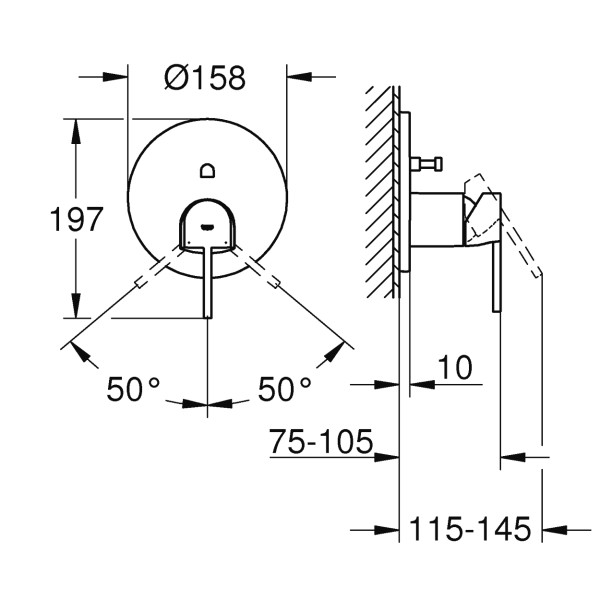 Смеситель для душа Grohe Plus 24060003