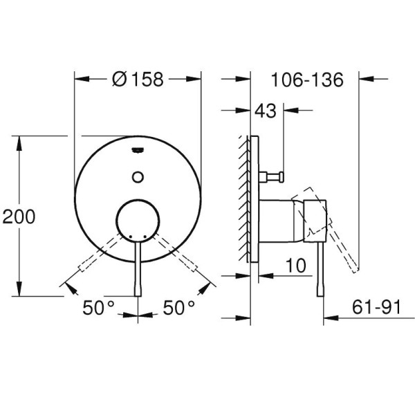 Смеситель для душа Grohe Essence 24058GL1