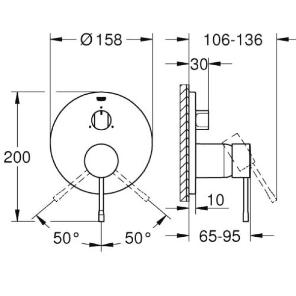 Baterie pentru dus Grohe Essence 24169AL1