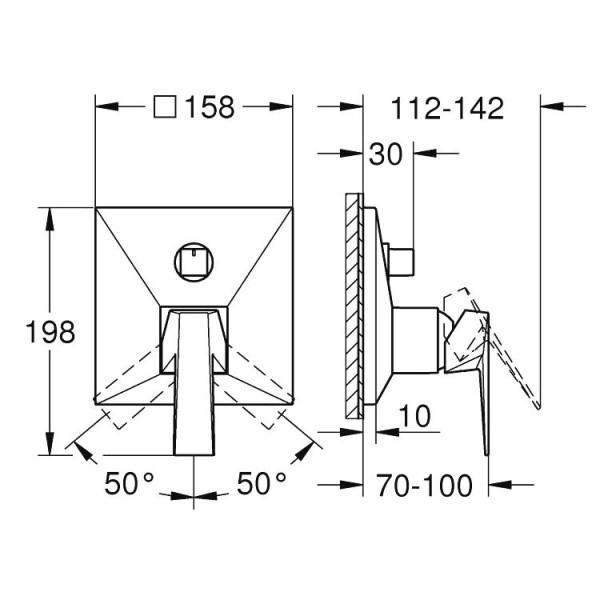 Baterie pentru dus Grohe Allure Brilliant 24340000