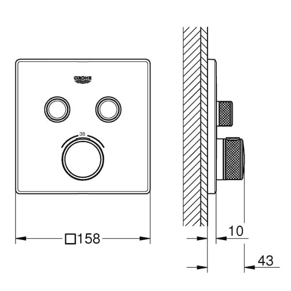 Baterie pentru dus Grohe Grohtherm 29124GN0