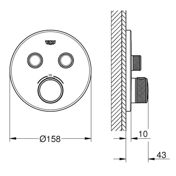 Смеситель для душа Grohe Grohtherm 29507KF0