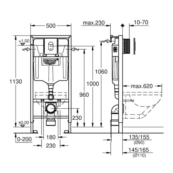 Rezervor WC Grohe Rapid SL 38929000