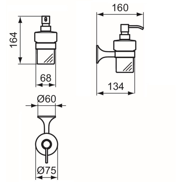 Dozator sapun lichid Ideal Standard Atelier La Dolce Vita T5510GN
