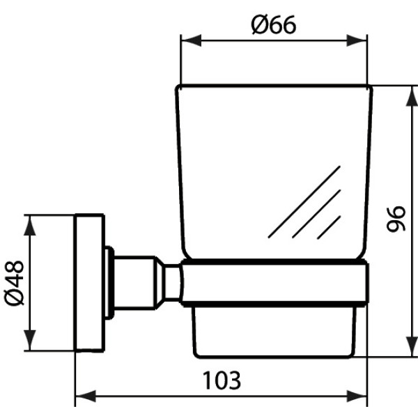 Pahar pentru periuțe de dinți Ideal Standard IOM A9120XG