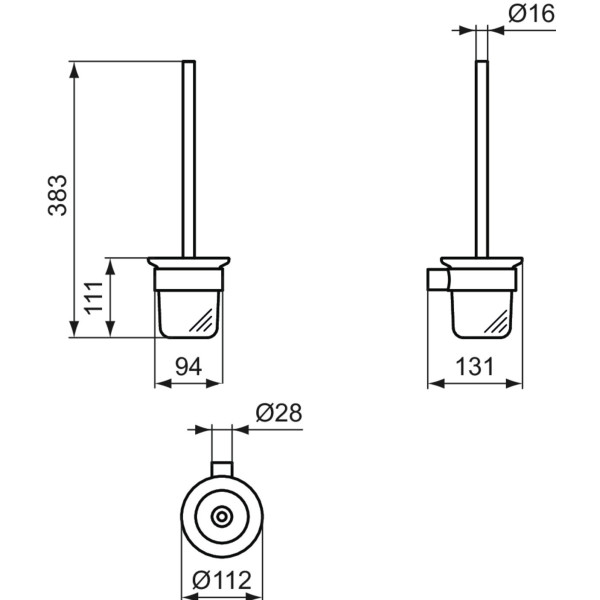 Perie de toaleta Ideal Standard Atelier Conca T4495GN