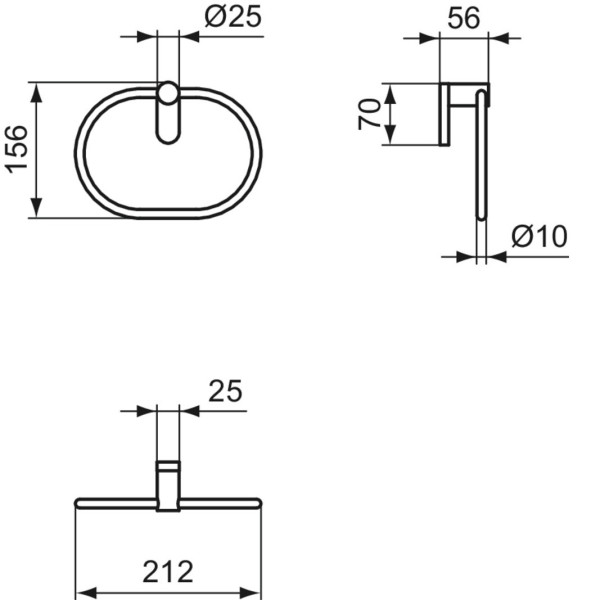 Вешалка для полотенец Ideal Standard Atelier Conca T4503A2