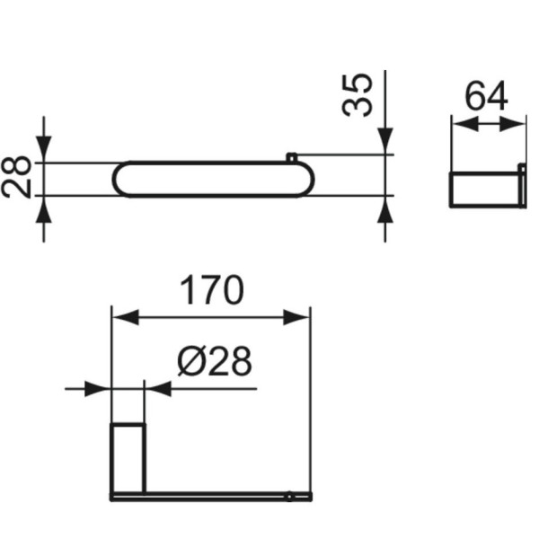 Suport hartie igienica Ideal Standard Atelier Conca T4496A5
