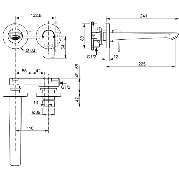 Baterie lavoar Ideal Standard Connect Air A7009A5