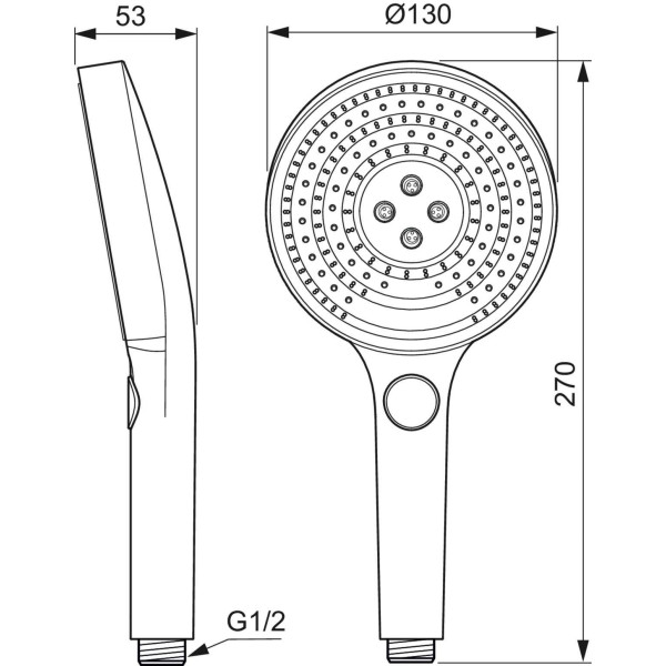 Dus de mana Ideal Standard IdealRain Solos D130 A7896A5