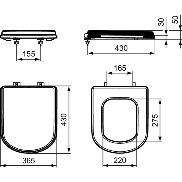 Capac WC Ideal Standard Atelier Calla Soft-Close E251801