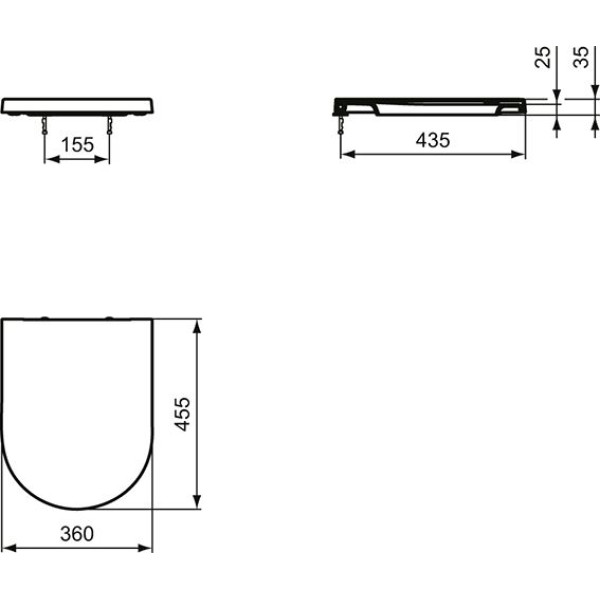 Capac WC Ideal Standard Atelier Blend Curve Soft-Close T3760V1