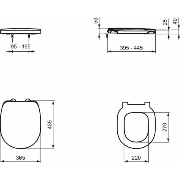 Capac WC Ideal Standard Connect Soft-Close E712701