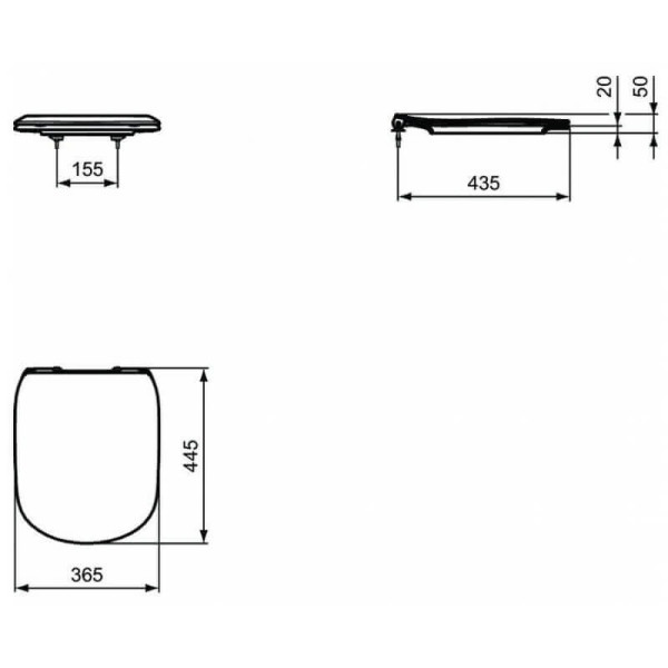 Capac WC Ideal Standard Tesi Slim Soft-Close T352701