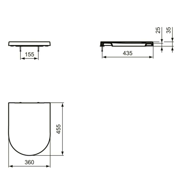 Capac WC Ideal Standard Atelier Blend Curve Soft-Close T376001