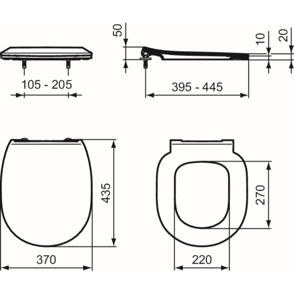Capac WC Ideal Standard Atelier Blend Curve Soft-Close T3760V1
