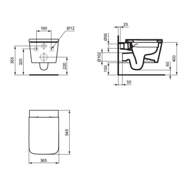 Capac WC Ideal Standard Atelier Blend Cube Soft-Close T3927V1