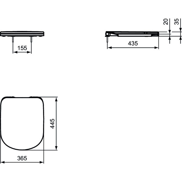Capac WC Ideal Standard Tempo Soft-Close T679401