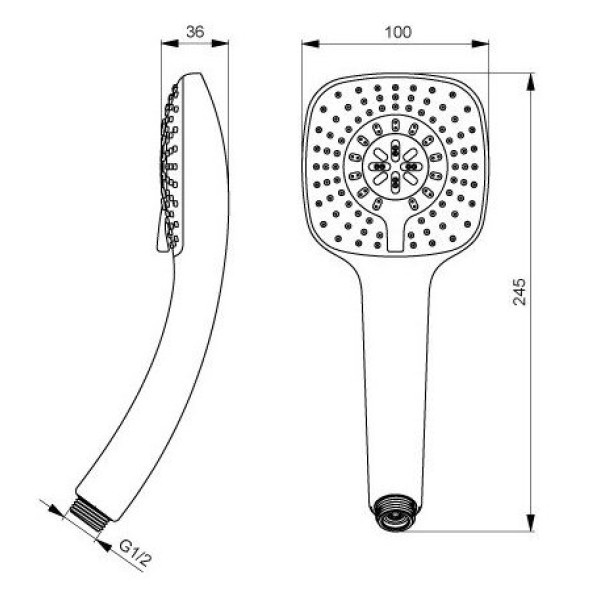 Dus de mana Ideal Standard Idealrain Cube B0003AA