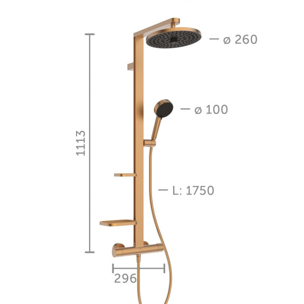 Set pentru dus Ideal Standard Alu+ BD583BR
