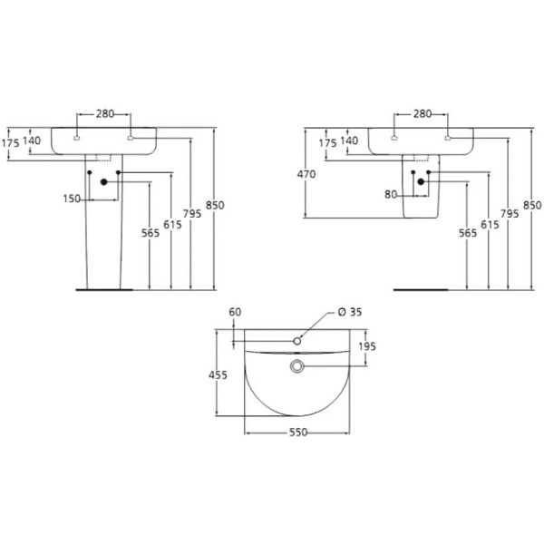 Lavoar Ideal Standard Connect Arc E785401
