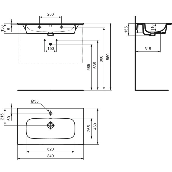 Lavoar Ideal Standard I.Life T462001