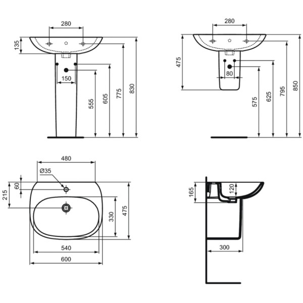 Lavoar Ideal Standard Tesi T352201