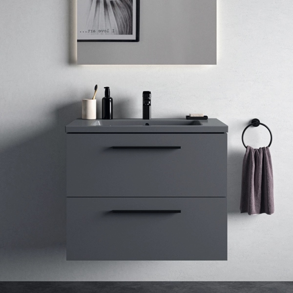 Dulap cu lavoar Ideal Standard i.life B 80cm Quartz Grey Matt