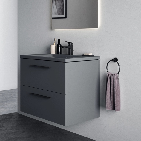 Dulap cu lavoar Ideal Standard i.life B 80cm Quartz Grey Matt